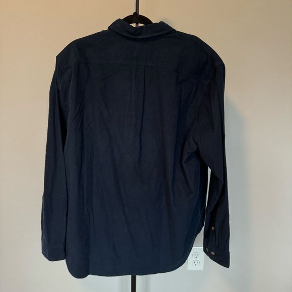 Eddie Bauer Navy Cotton Button Down Shirt - Size XL - Picture 5 of 6
